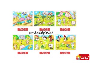 پازل جانمایی صفحه رنگی با پین چوبی