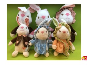 عروسک پولیشی خرگوش زوج خارجی پارچه نانو کد 167 rabbit