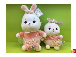 عروسک پولیشی خارجی طرح خرگوش با کیف کد 179 rabbit