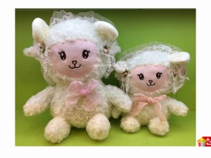 عروسک پولیشی خارجی طرح بره لباس عروس کد 180 lamb