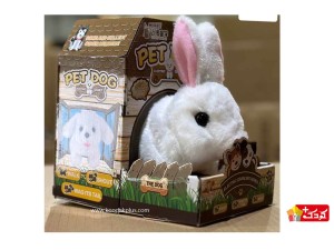 عروسک خرگوش پشمالو حرکتی صدا و سنسوردار مدلY7766