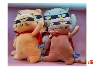 عروسک گربه شنل دار پولیشی پارچه نانو کد 198 cat