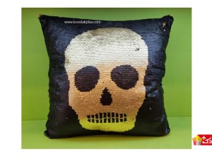 کوسن پولیشی پولک دار طرح اسکلت کد 212 cushion
