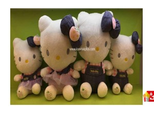عروسک کیتی لباس جین پولیشی کد 220 kitty