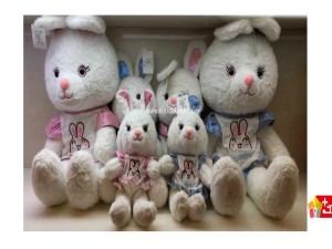عروسک خرگوش پولیشی خارجی طرح لباس خرگوشی کد 224 rabbit