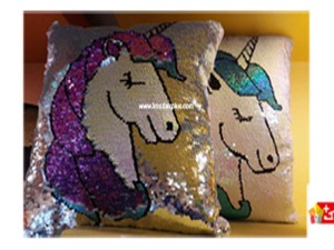 کوسن پولیشی خارجی اسب تک شاخ پولکی کد 243 cushion