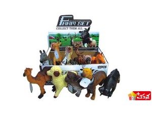 مجموعه 12 عددی فیگور حیوانات اهلی مدل نرم صدا دار 210 farm set