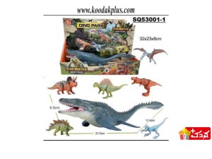 مجموعه 7 عددی فیگور دایناسور و سوسمار اسباب بازی مدل  sq53001.1
