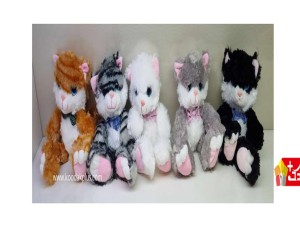 عروسک پولیشی گربه نشسته پشمالو خارجی کد 280 cat