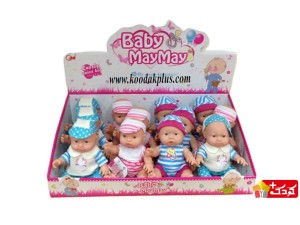 عروسک کچل مای مای طرح نوزاد نشسته مدل maymay-baby