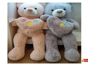 عروسک پولیشی خرس قلبی ستاره دار 100 سانتی خارجی کد 284 bear