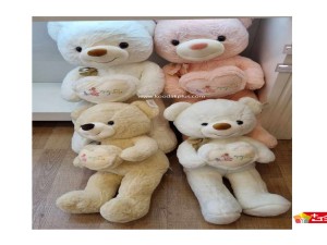 عروسک پولیشی خارجی خرس قلب به دست کد 285 bear