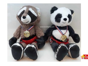 عروسک پولیشی پاندا و راکن مدال دار خارجی کد 302 panda