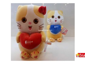 عروسک پولیشی نانو گربه قلب به دست کد 305 cat