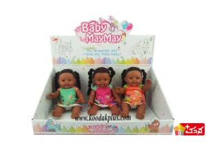 عروسک موزیکال سیاهپوست مای مای  طرح نشسته مدل maymay-232