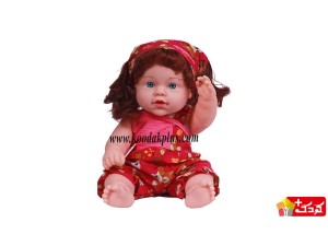 عروسک صورت تپل مای مای با دستمال سر قد 30 سانتی مدل maymay-356r
