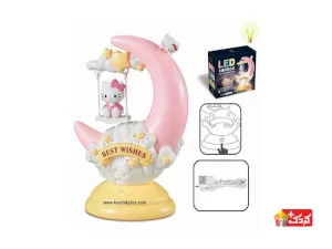 چراغ خواب طرح ماه مدل هلو كيتی شارژی و تریدی مدل 1812