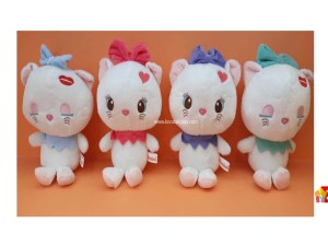 عروسک پولیشی نانو گربه نرم پاپیون دار کد 335 cat