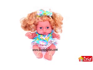عروسک موزیکال مای مای طرح نشسته تل دار مدل maymay-baby