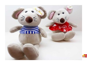 عروسک پولیشی موش لباس کوتاه خارجی کد 001 mouse