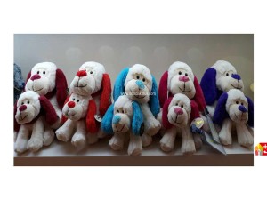 عروسک پولیشی خارجی سگ گوش رنگی کد 355 Dog