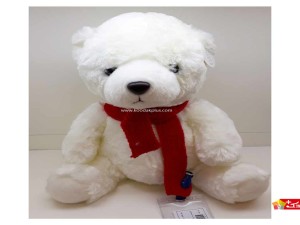 عروسک پولیشی خرس قطبی شال دار نانو کد 357 bear