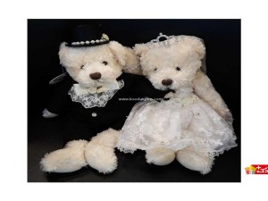 عروسک پولیشی خارجی خرس عروس و داماد کد 006 bear