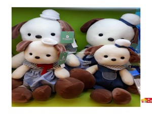 عروسک پولیشی سگ نرم لباس دار خارجی کد 011 Dog