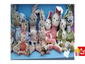 عروسک پولیشی خرگوش پاپیونی لباس دار خارجی کد 019 rabbit