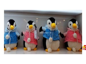 عروسک پولیشی خارجی پنگوئن سویشرت دار کد 042