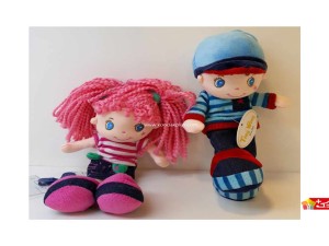 عروسک پولیشی دختر و پسر لباس راه راه نانو کد 045 Girl