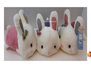 عروسک پولیشی خرگوش خوابیده پاپیونی نانو کد 047 rabbit