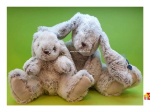 عروسک پولیشی خرگوش گوش بلند پشمالو خارجی کد 050 rabbit