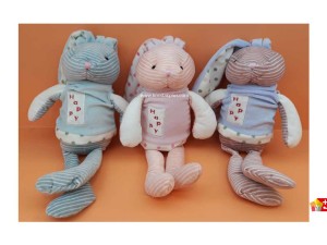 عروسک پولیشی خرگوش راه راه نانو کد 058 rabbit