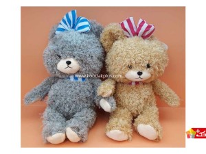 عروسک پولیشی خارجی خرس دستمال به گردن کد 067 bear