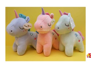 عروسک پولیشی یونیکورن خوابیده یال دار نانو کد 070 unicorn