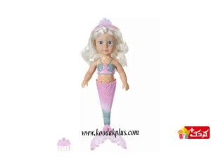 عروسک برند بی بی بورن طرح پری دریای با شانه مدل baby-born-mermaid