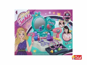 میز آرایش دخترانه اسباب بازی با آینه و وسایل مدل KL20888