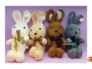 عروسک پولیشی خرگوش گوش رنگی خارجی کد 103 rabbit