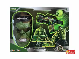 ست تفنگ تیر پرتابی و ماسک هالک مدل 9914B