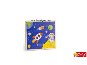 پازل جورچین چوبی طرح فضانوردی برند بیس