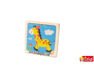 پازل 4 قطعه حیوانات طرح زرافه برند بیس مدل plz-212