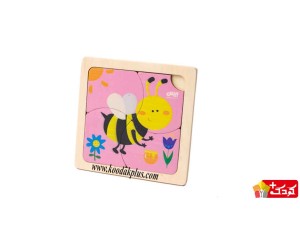 پازل 4 قطعه حیوانات طرح زنبور برند بیس مدل plz-213