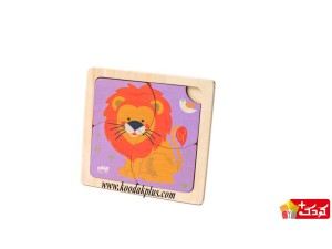 پازل 4 قطعه حیوانات طرح شیر برند بیس مدل plz-214