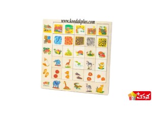 پازل هوش 25  قطعه  چوبی طرح حیوانات برند بیس مدل plz-203