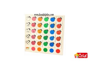 پازل هوش 25 قطعه چوبی طرح کفشدوزک برند بیس مدل plz-201