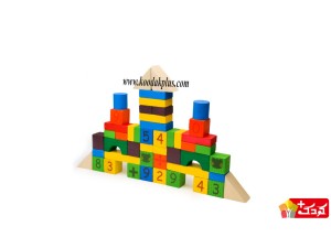 اسباب بازی بریکس چوبی اعداد چاپ شده 52 قطعه برند اوری تویز
