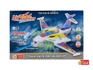 هواپیما موزیکال و چراغ دار باتری خور مدل A836