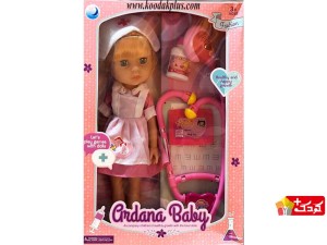 عروسک پرستار به همراه روپوش و گوشی پزشکی مدل A717