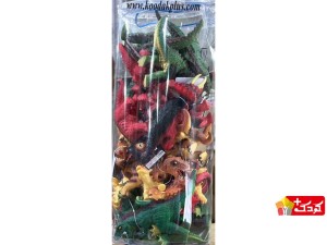 مجموعه فیگور اسباب بازی دایناسور گوشتی مدل dinosaurs